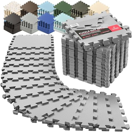 bemaxx Interlocking Soft Foam Floor Mat - Protective Gym Flooring Set