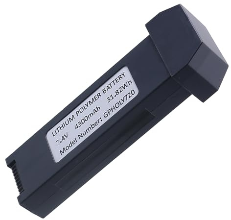 Dowwnel 4300mAh 7.4V HS720 Drone Battery Replacement for Holystone HS720/HS720E - 30min Extended Flight LiPo Battery (PC Fireproof, Lightweight) (1 Pack)