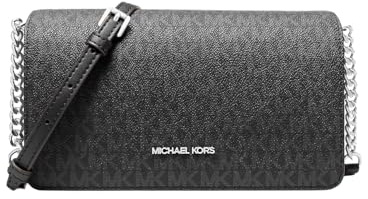 Michael Kors Jet Set Signature Logo Umhängetasche Schwarz PVC