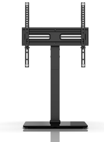 Meliconi Table400 Supporto TV da Tavolo Universale per Schermi 32-60, VESA 200-300-400, Carico Fino a 30 kg, Base in Vetro Temperato, Nero