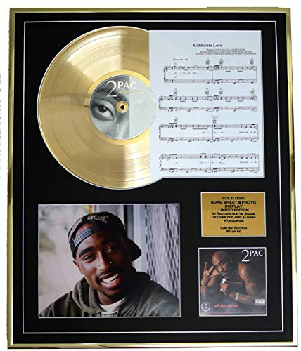 EC 2PAC /CD Gold DISC UND Photo UND Song Sheet Display/Limitierte Auflage/COA/Album, All Eyez ON ME/Song Sheet, California Love