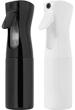 Pulverizadores de estilista continuos, 2 unidades, 150 ml, vacío, pulverizador de agua, color blanco y negro