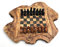 Generisch Schachspiel rustikal, Schachbrett Gr. M inkl. Schachfiguren, Olivenholz, Handarbeit - Brettspiel - Schachspiel - ab 8 Jahren