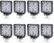 Arbeitsscheinwerfer LED 12V Aufun 48W Offroad Reflektor Flutlicht Zusatzscheinwerfer 4320lm, Scheinwerfer IP67 Wasserdicht für Traktor, SUV, UTV, ATV, 8 Stück