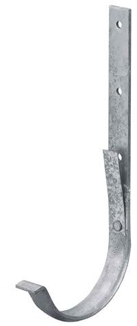 INEFA Rinneneisen, Rinnenhalter, halbrund NW125 / 125mm, 20 Stück Silber Dachrinnenzubehör, Dachrinnenhalter aus verzinktem Stahl, einfache Steckmontage
