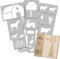 NAKLEO Schablonen Malen für Kinder, 14 Stück Set 9x12 bis 23x34cm Tiere Bauernhof, Wiederverwendbare Kunstoff Kinderzimmer Malvorlage Raumdekoration, Basteln DIY Wand Möbel Papier