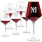 Maverton Calici da vino Avant-Garde - incisione personalizzata - 490 ml - set da 6 pezzi in vetro - ideale per vino rosso e bianco - regalo di compleanno unico per l’ uomo - la Maiuscola