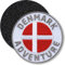 Dänemark Denmark/Klett-Patch gestickt rund/Klett Patch Patches Aufnäher Applikation zum aufnähen aufkleben auf Kleidung Rucksack Taschen Flagge