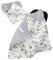 TupTam 2er Set Baby Decken Einschlagdecke 85x85 cm für Autositz Babyschale Babydecke Wiegendecke Minky Baumwolle, Farbe: Hirschkalb/Grau, Größe: Herbst/Winter - 85 cm x 85 cm
