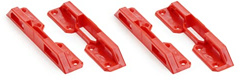 WFix L-BOXX Halter Rot für Sortimo | L-SAFE Sicherung Fixierung | 4 Halterungen zum Aufschrauben | Für alle L BOXX Werkzeugkoffer