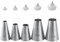 Tabiger Round Piping Nozzles, 5pcs Large Round Piping Tips Set Cake Decorating Tools Kit Small Medium Large Drop Flower Frosting Tips Cream Icing Nozzles for Cupcakes Cookies Pastry Baking Supplies