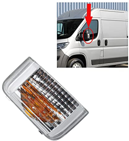 BIAREN Door Wing Mirror Indicator Lens Clear Left Passenger Side For Peugeot Boxer Fiat Ducato Citroen Relay 6325H0 6325H3