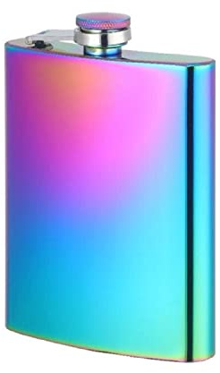 AUGEN Hip Flask Stainless Steel Leak Proof Multi 8oz (230ml) Liquor Pocket Flasks or Alcoholic Beverage Holder