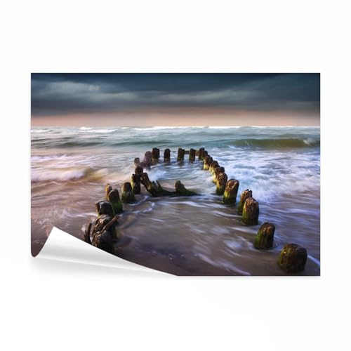 decomonkey Fototapete Natur Meer, 350x256 cm, Landschaft Strand Himmel