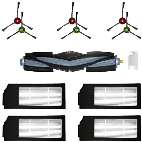 Bürste Filter Zubehör für Ecovacs DEEBOT X1 Omni X1 Plus X1 Turbo DEEBOT T10 T10 Plus T10 Turbo Staubsauger Roboter Ersatzteile (12 Stück)