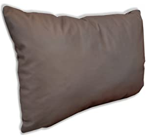 Quattro Meble Braunes Choco Echt Lederkissen Sofa & Stuhl Deko Kissen Echtleder Rückenkissen Rindsleder - Volleder Leder Zierkissen Modell 1el (50 x 70 cm)