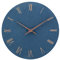 ACCSHINE MDF Holz Wanduhr Ohne TickgeräUsche Lautlos Modern 30cm Quarz Groß Batterie Betriebene Wanduhr Einfach zu Lesen für Zimmer Zuhause KüChe Schlafzimmer BüRo Schule (Blau+Römische Ziffern)