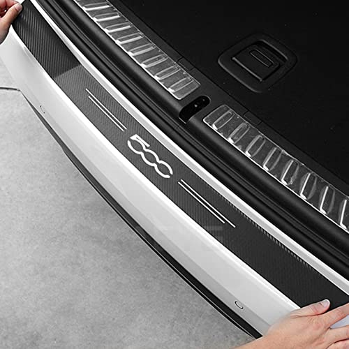 Fibra CarbonioAuto Posteriore Protezione Paraurti per Fi-AT 500 500E 500L 500C 500S 500X AntiGraffio Paraurti Guardia Protector Accessori Styling Dell'Auto,Black