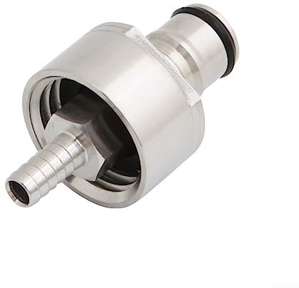 Unión inflable de acero inoxidable plateado para llenado de botellas de presión de carbonatación Adaptador de junta inflable de vino cerveza coque