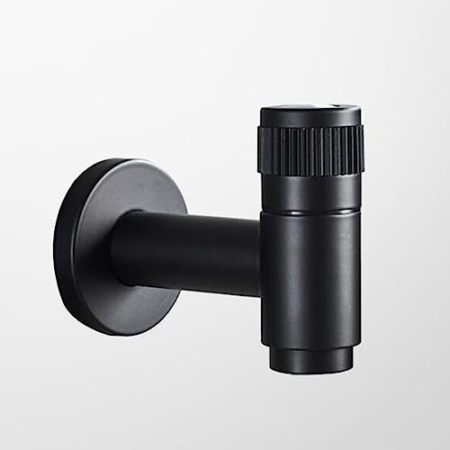 Robinet Lave Main Eau Froide Murale Noir Acier Inoxydable Robinet Mural-Court