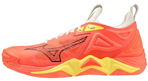 Mizuno Unisex Wave Momentum 3 Volleyballschuhe, Neonflamme, Schwarz, Bolzen 2 Neon, 48.5 EU