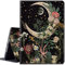 CGFGHHUY for Microsoft Surface Pro 7 Case Lightweight Protective PU Leather Smart Stand Cover with Auto Wake Sleep Tablet Case for Microsoft Surface Pro 7 Plus/7/6/5/4 - Moon Floral Flower