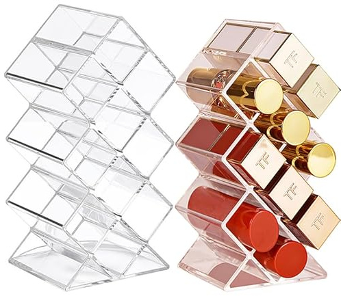 Bustlwor Organizador de lápiz labial, organizador de tocador, tocador con caja de almacenamiento, adecuado para dormitorios, baños, mesas y otros lugares