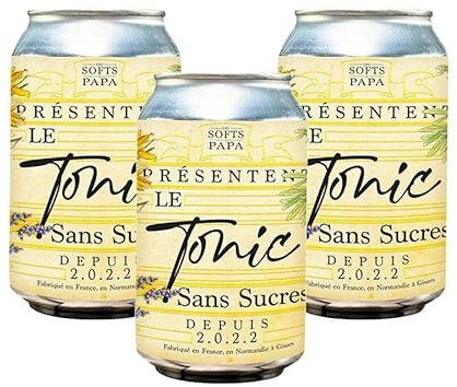 Lot de 3 canettes de tonic Les softs à papa 3x33cl - Produits Normandie