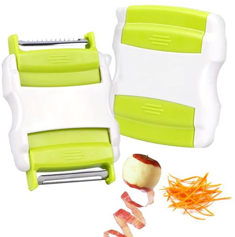 Pelapatate, Pela Patate E Verdure Sbuccia Patate, Capovolgimento Bidirezionale Pelaverdure, Multifunzionale Peeler, Portatile Può Essere Sbucciato Tagliuzzato per Le Patata Carote, 2 Pezzi