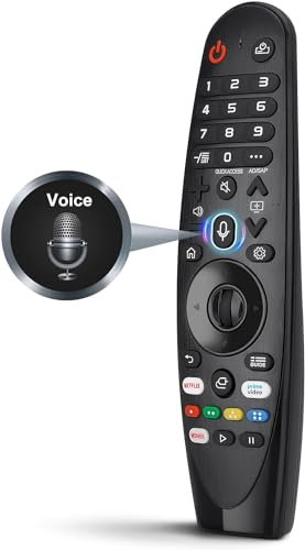 MR20GA for LG Magic Remote with Pointer and Voice Function Replacement for LG Remote MR19BA Magic Remote Control Compatible with Many LG smart TV Models Netflix and Prime Video Hot Keys, Alexa/Google