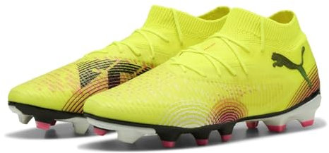 PUMA - Future 8 Pro FG/AG, Zapatillas de fútbol Unisexo, Yellow Alert-PUMA Black-Sun Struck,