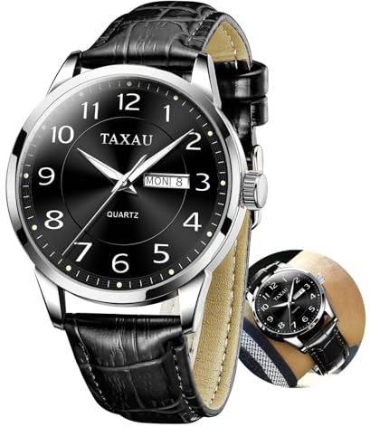 Taxau Uhren für Männer Klassische Business Uhr Luxus arabische Numbers Zifferblatt Klassische wasserdichte leuchtende Kalender Kleid Reloyes para Hombres