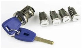 Pour Fiat Pour Ducato Avec 2 Clés Lame SIP22 2021 Verrou Cylindre Baril Serrure Coffre Arrière Porte Voiture D'allumage(SIP22 color1)