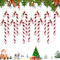 Udbrud Zuckerstangen, 12 Stück Weihnachtsbaumschmuck Weihnachtsdeko zum Hängen Anhänger Weihnachten Lutscher Ornament Weihnachtsbaum Deko Candy Canes Xmas Tree Hanging