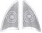 Jodriva Hochtöner-Abdeckungsaufkleber, Vordertür-Lautsprecherdeckel, Höhenhorn-Lautsprecher hoch, for Range, Shell, for Mercedes-Benz, W164 ML GL-Klasse-Serie Lautsprechergitterabdeckung