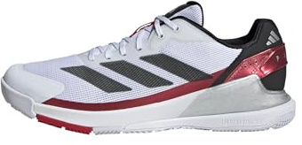 adidas Herren Crazyquick Lightstrike Shoes Padel-Schuhe, Cloud White/Core Black/Lucid Red, 40 2/3 EU