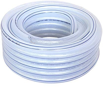 Tubo antigelo da giardino da 2,5 cm in PVC trasparente, 50 m, resistente, tubo in pelle di serpente per irrigazione domestica (25 mm)