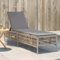 Homgoday Sonnenliege mit beigefarbenen Kissen aus Polyrattan, Sonnenliegen, Schlafsofa Möbel, Pool-Liege, Gartenliege Modell 4002740