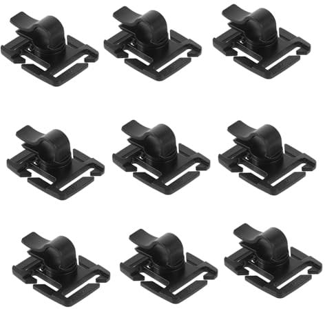 BCOATH 10pcs Outdoor Water Bag Tube Clamp Pipe Tape Hook Outdoor Accessories Water Bottlr Scuba Gear Water Bottle Water Pouch Pipe Clamp Backpack Accessory Clip Bladder Clip Plastic Black