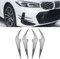NINQ Auto Front Wind Messer Verkleidung für BMW 3er G20 G21 LCI M Sport 2023 2024, Kopf Licht Kühlergrill Stoßstangenlippe Splitter Styling Zubehör,normal-Carbon Fiber Look