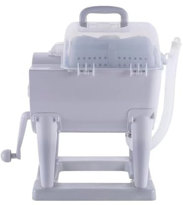 QIUYU2024 Lavadora portátil de Tambor operada a Mano Lavadora Manual no eléctrica deshidratadora de Ropa Lavadora con escurridor de Ropa con manivela Secadora centrífuga