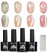 TOMICCA Cat Eyes UV Nagellack, 4 Farben Nude Rosa Silber Glitzer Gel Nagellack Set Mit Magnet, UV Gel Nägel Polish für Anfänger DIY Home & Nail Art Maniküre Salon, 8ML