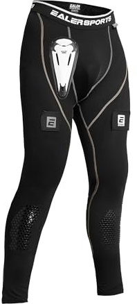 EALER Men’s Cut‑Resistant Compression Hockey Pants with Bio‑Flex Protective Cup – Jock Briefs for Men & Boys
