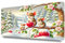 Tappetino mouse XXL - 700x300x3mm Tappetino Mouse Gioco - 100% waterproof e con rifiniture di qualità - Mouse Mat con Bordi Cuciti per Computer,PC,Laptop - base antiscivolo - Topi con mele nella neve