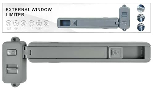 IGXX Fenstersicherung für Kinder & Katzen | Klebesperre für UPVC, Holz, Metall & Alu-Fenster | Sicherheitsriegel ohne Bohren