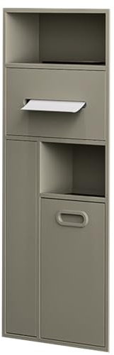 Générique Niche de Douche en Acier Inoxydable, Porte-Papier Toilette encastré, Meuble de Rangement pour Poubelle et Porte-Brosse WC pour hôtels et espaces publics, Noir 30 x 65 cm, Laiton 30 x 78 cm