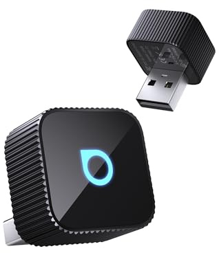 OTTOCAST MINI 3.0 Slim 2025 Adattatore CarPlay Wireless, 2-in-1 per iPhone & Android Auto, Converte CarPlay e Android Auto cablati in modalità senza fili, Connessione rapida in auto, MINI Cube Nero