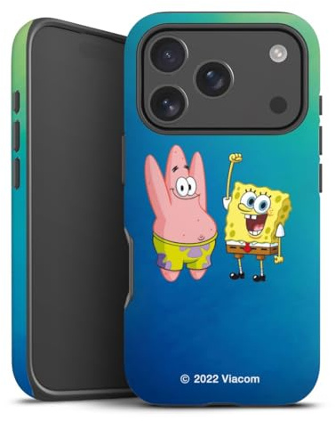 Panzer Handyhülle kompatibel mit Apple iPhone 17 Pro robuste Outdoor Hülle Schutzhülle matt Offizielles Lizenzprodukt Patrick Star Spongebob Schwammkopf