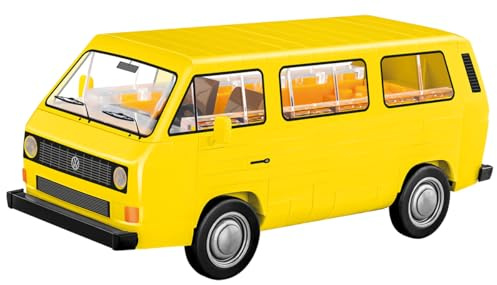 COBI Volkswagen Transporter T3 (1979), Maßstab 1:35, 123 Teile | Bedruckt (Pad Printed), lizenziert von Volkswagen, legendärer Transporter T3, bewegliche Räder, hergestellt in der EU, ab 7+