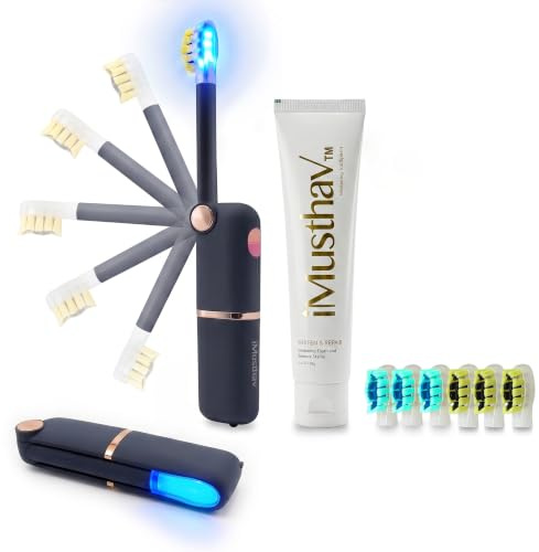 Foldable Travel Sonic Electric Toothbrush with UV Cleaning Feature | Whitening Feature | Electric Toothbrush for Adults | Travel Toothbrushes